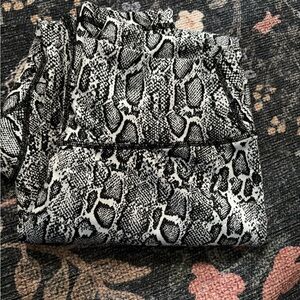 BuffBunny Black and White Snake Print Leggings